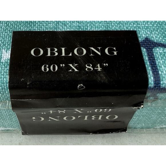 Nautical Anchors Oblong Tablecloth Indoor Outdoor Water & Fade Resistant Max - Picture 6 of 11